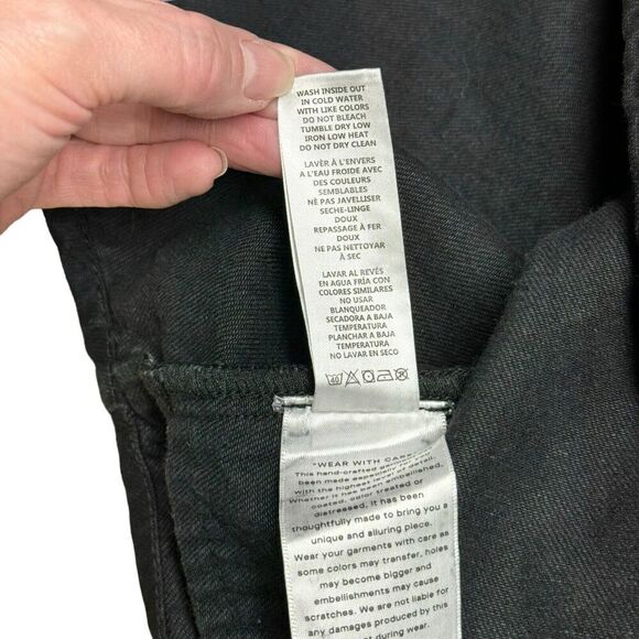 Good American Black Denim Shacket Jacket Oversized Size 1/2 Minimalist GWS999P - Picture 13 of 14